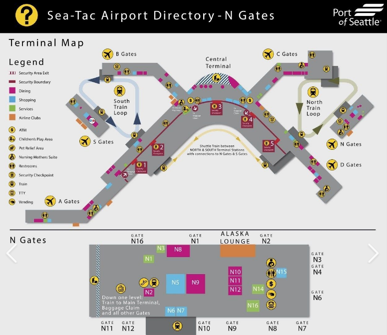 SeaTac Terminal Map